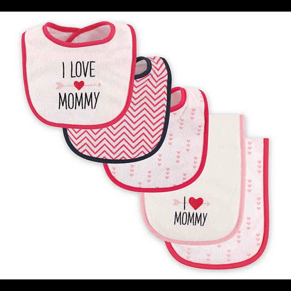 New Luvable Friends bib & burp cloth set
